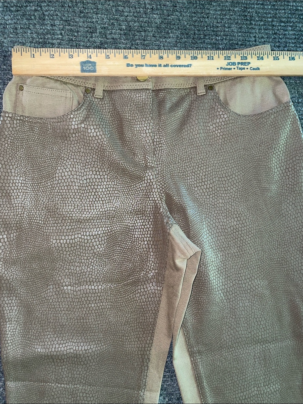 Chico's Neutral Taupe Textured Leggings.  SIze  .5/6  NWOT - Picture 10 of 13